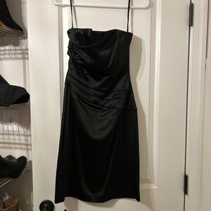 White House Black Market strapless black dress